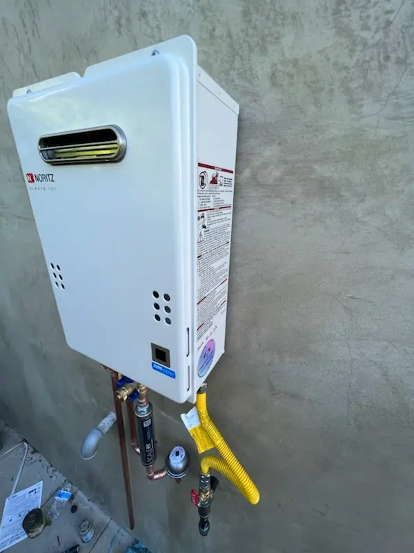 Tankless water heater installation for Hampton Place homes